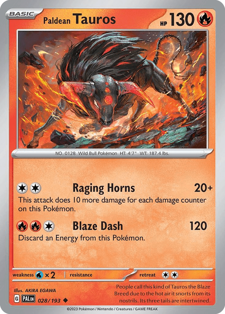 Paldean Tauros #28