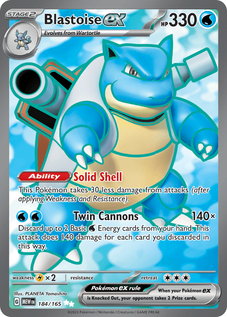 Blastoise ex #184